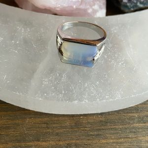 SILVER OPALITE BOHO RING